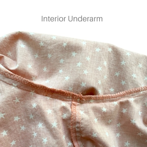 MADEWELL | NWOT STAR SCATTER PURE COTTON TOP WRAP & TIE FRONT PEACH | LARGE - Picture 4 of 12